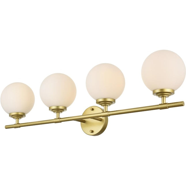 Ansley 33 Inch 4 Light Brass Bathroom Vanity Wall Sconce
