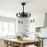 Modern Farmhouse Ceiling Fan, Adjustable Hanging