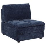 Azure - 6 Piece Upholstered Modular Sectional Sofa - Blue