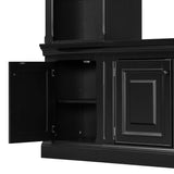 TV Stand With Hutch, Large Entertainment Center With Adjustable Shelves