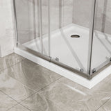 Corner Sliding Shower Door & Base Combo No Drain Kit