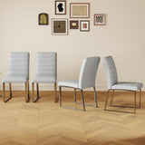 Oversized Dining Chairs (Set of 4) - Light Gray