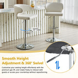 Adjustable Swivel Bar Chair With Ergonomic High Back Design