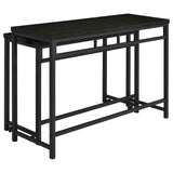 Klekner - 4 Piece Counter Height Table Set With Nesting Tables And Backless Stools - Charcoal