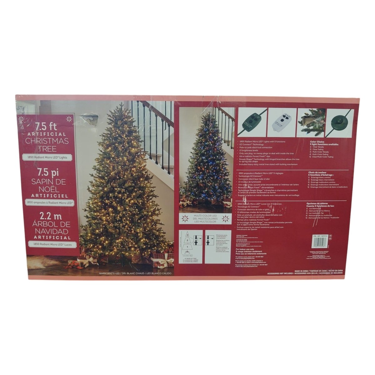 7.5 ft Artificial Christmas Tree (ID N034567) - available at Alpine Outlets in Denver