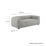 75 - Inch Liana Upholstered Fabric Deep Seat Loveseat - Loveseats available at Alpine Outlets in Denver