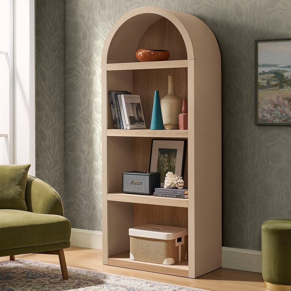 75" Tall Arched Gallery Display Shelf and Bookcase - Bookcases available at Alpine Outlets in Denver