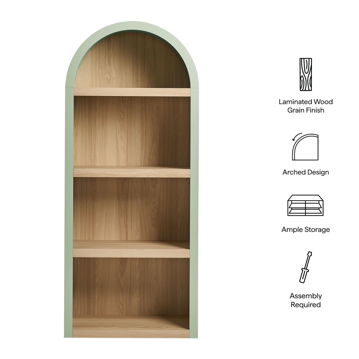 75" Tall Arched Gallery Display Shelf and Bookcase - Bookcases available at Alpine Outlets in Denver