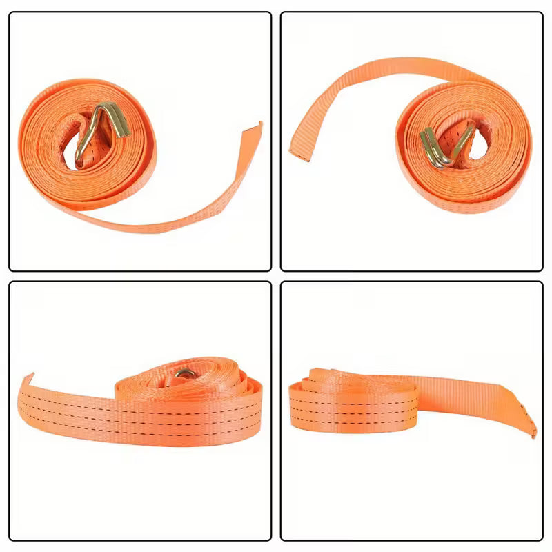 Heavy-Duty 4000LB J-Hook Fitting 1.5" ×15' Ratchet Straps | Secure Tie-Downs