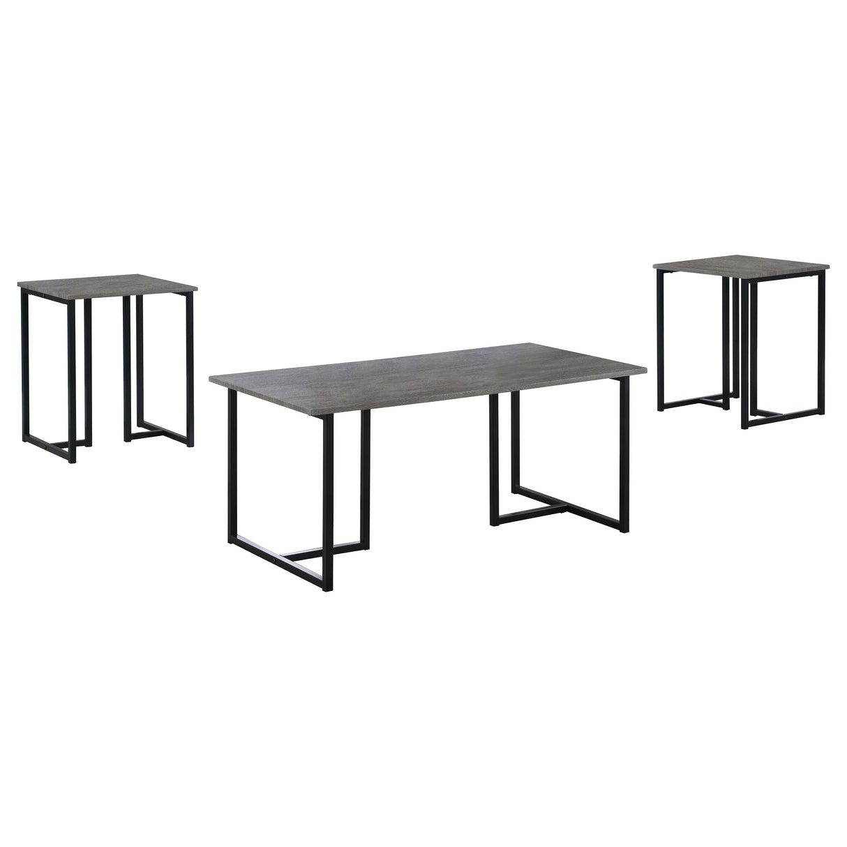Nyla 3-Piece Coffee Table Set, Weathered Grey