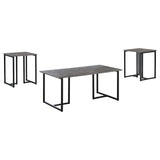 Nyla 3-Piece Coffee Table Set, Weathered Grey