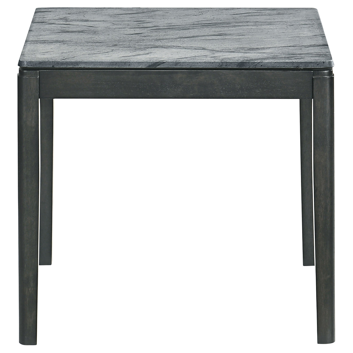 Mozzi Square Faux Marble Side Table - Grey and Black