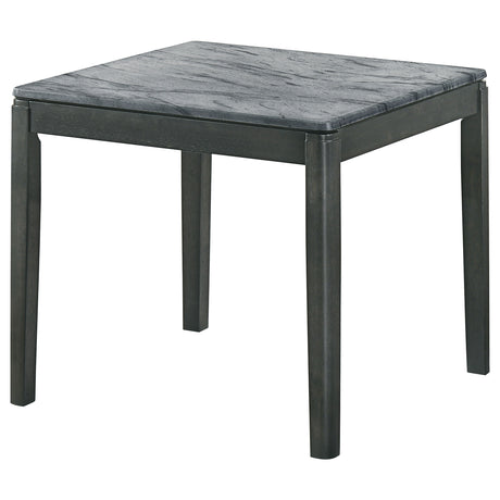 Mozzi Square Faux Marble Side Table - Grey and Black
