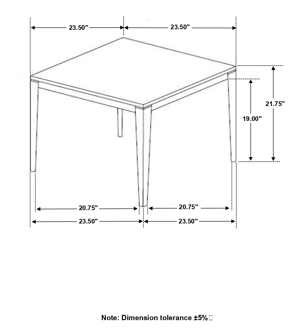 Mozzi Square Faux Marble Side Table - Grey and Black
