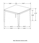 Mozzi Square Faux Marble Side Table - Grey and Black