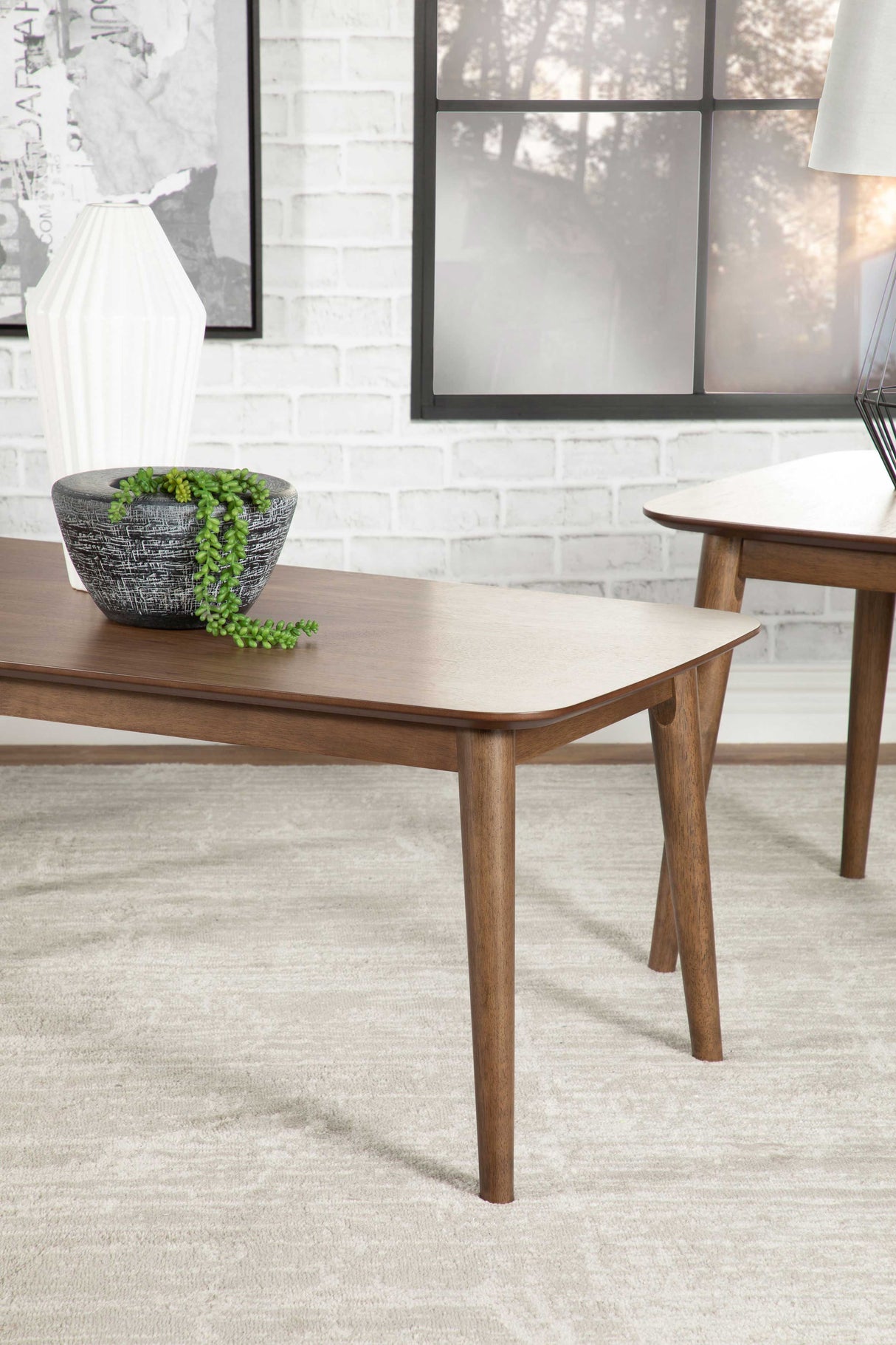 Radley 3-Piece Rectangular Coffee Table Set Natural Walnut