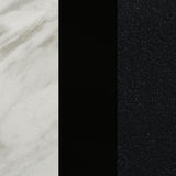 Tandi Round Faux Marble Coffee Table, White and Black