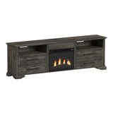 Park Ridge - 4 Piece Entertainment Unit With 82'' TV Console - Charcoal