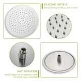 Shower System With 5 Function Rain Hand Shower And Slide Bar Combo