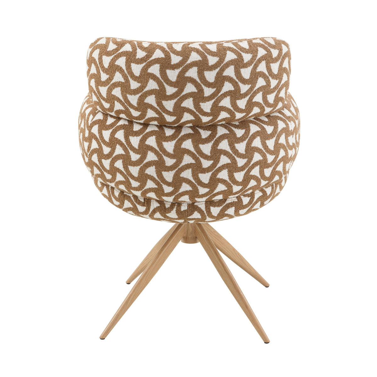 Lrna - Side Chair With Swivel - Brown / Natural