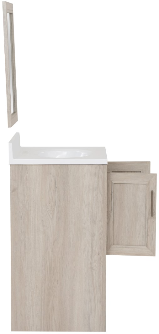 Linon Barkley Sandstone 25" Vanity with Mirror