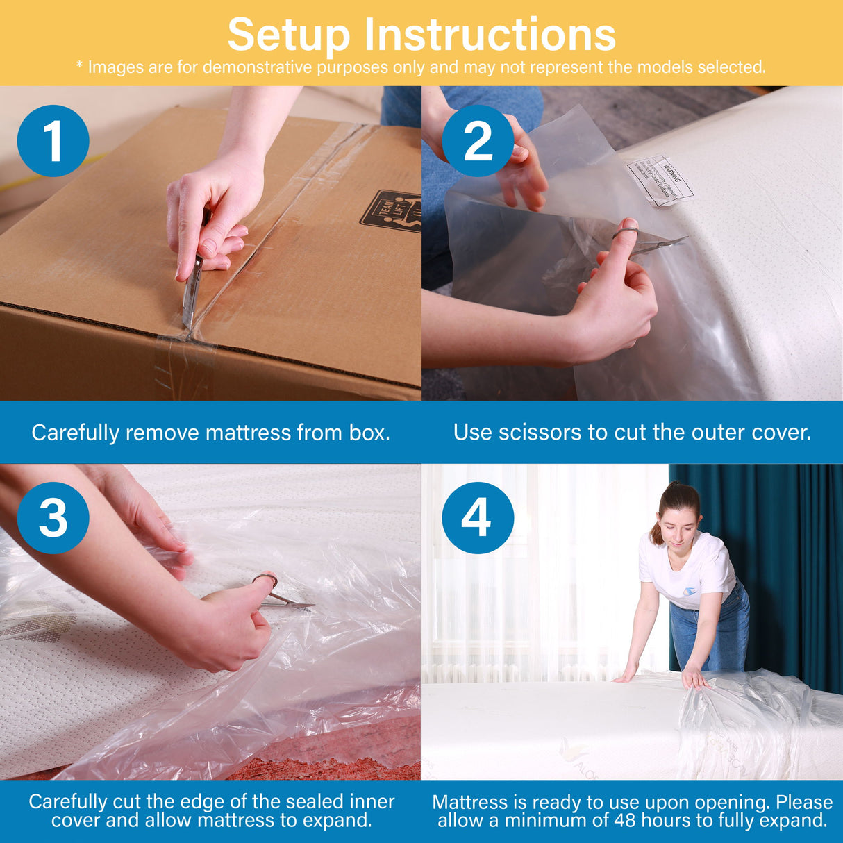 6" Waterproof Foam Mattress - Black / Blue - Twin