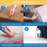 6" Waterproof Foam Mattress - Black / Blue - Twin