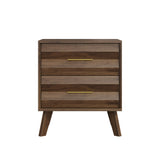 Medieval Double Drawer Bedside Table