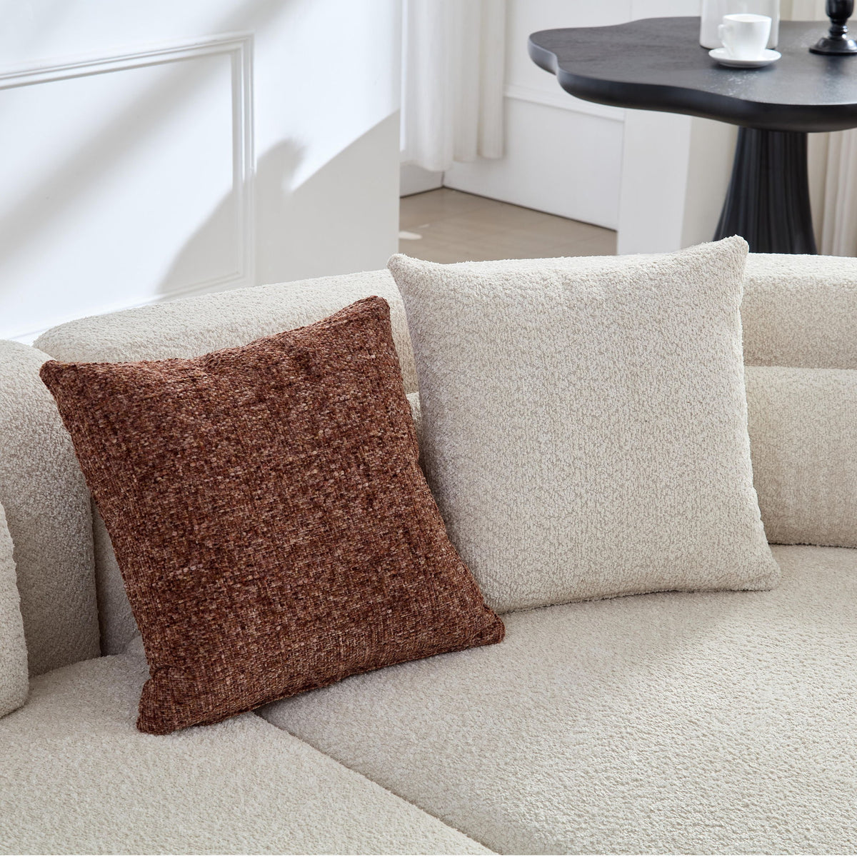 Curved Sectional Sofa, L - Shape Modular Chaise