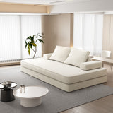 Multifunctional Convertible Sofa Bed With 2 Tumbler Backrests And 2 Pillows, Deep Seat Couch