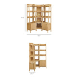 76" 3 - Piece Wood Corner Bookshelf Set with Narrow Units - Bookcases available at Alpine Outlets in Denver