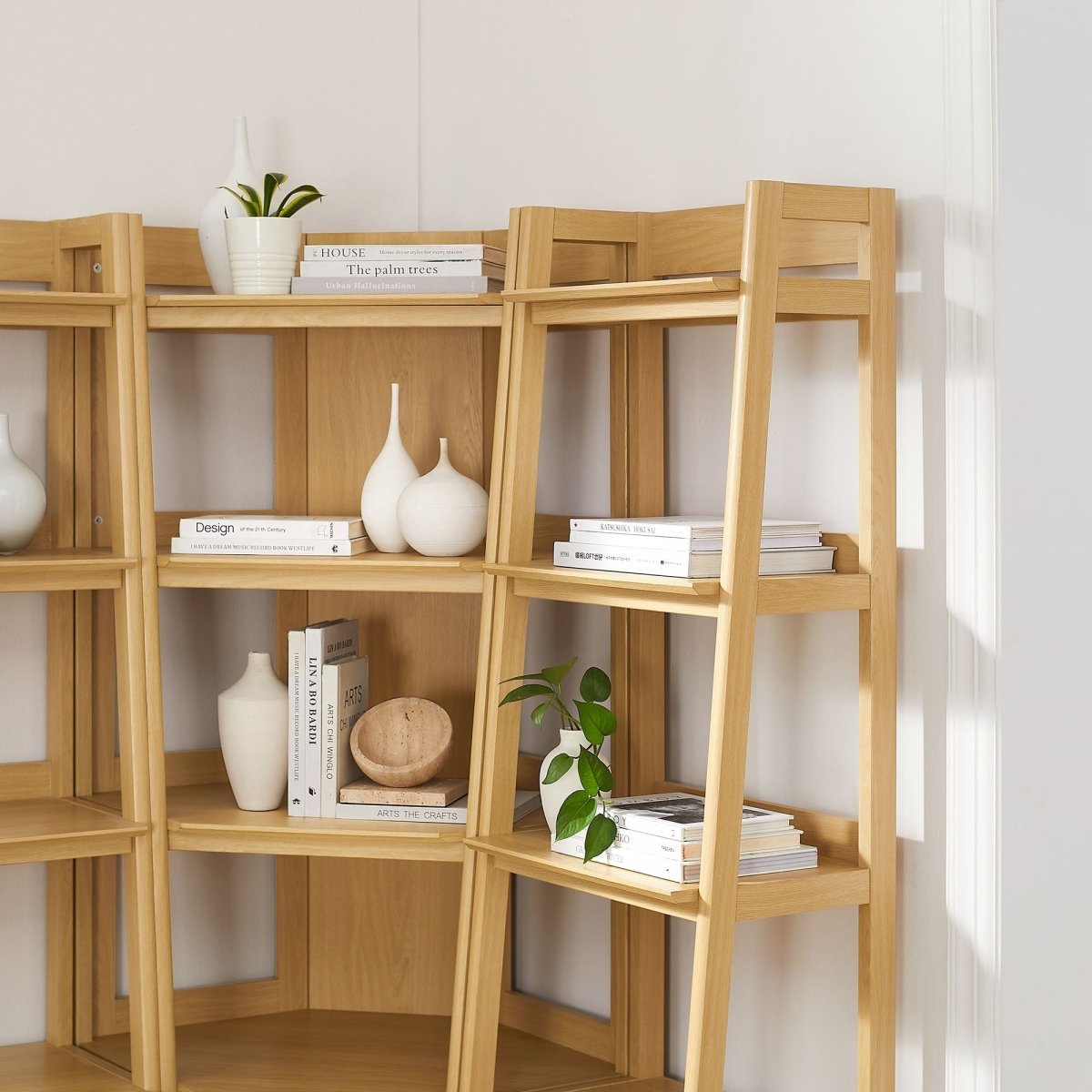 76" 3 - Piece Wood Corner Bookshelf Set with Narrow Units - Bookcases available at Alpine Outlets in Denver