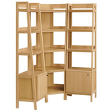 76" 3 - Piece Wood Corner Bookshelf Set with Narrow Units - Bookcases available at Alpine Outlets in Denver