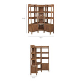 76" 3 - Piece Wood Corner Bookshelf Set with Narrow Units - Bookcases available at Alpine Outlets in Denver