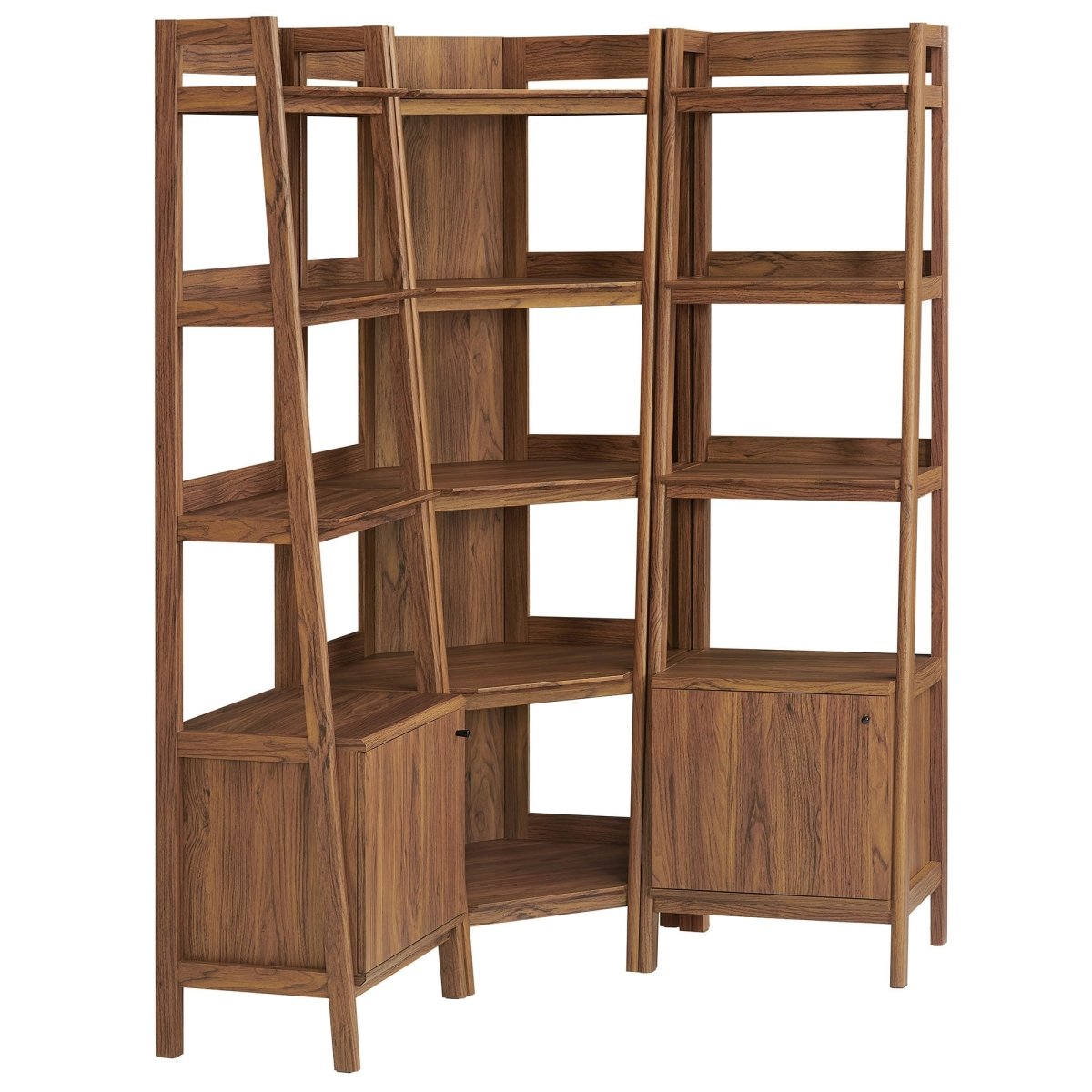 76" 3 - Piece Wood Corner Bookshelf Set with Narrow Units - Bookcases available at Alpine Outlets in Denver