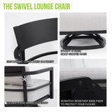 6 Piece Outdoor Conversation Set With Swivel Chairs - Ember Black