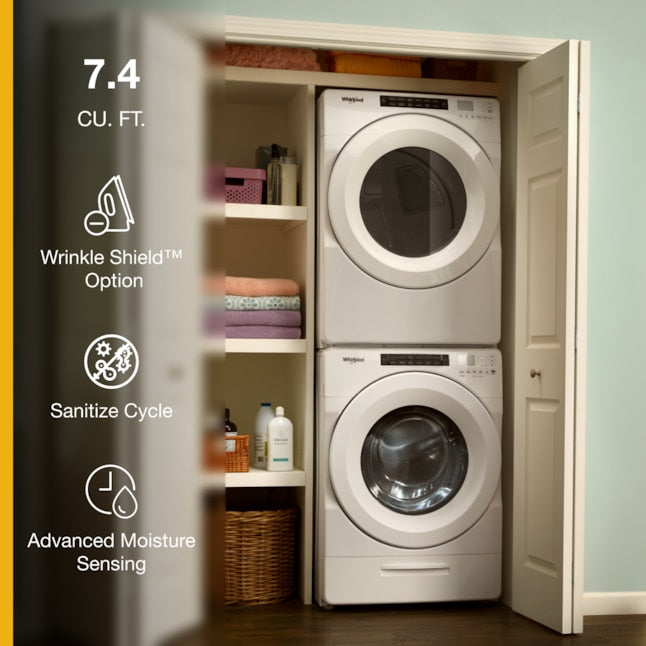 Whirlpool 7.4 cu. ft. Front Load Electric Dryer with Intuitive Touch Controls