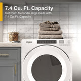Whirlpool 7.4 cu. ft. Front Load Electric Dryer with Intuitive Touch Controls