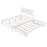 Platform Bed With Adjustable Trundle