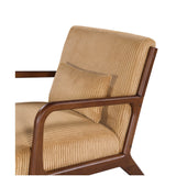 Upholstered Armchair With Back Support Pillow