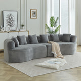 Sectional Sofa, Oversized 4 Seater With Deep Seat Design