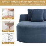 Oversized Chaise Lounge Sofa Bed With Deep Seat And Soft Pillows