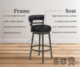 Madrid - Counter Height Swivel Bar Stool - Mineral