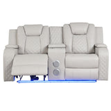 Benz - Power Reclining Loveseat With LED Lighting And Built In USB