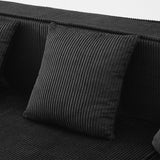 U-Shaped Sectional Sofa With RGB LED Light Strip And 6 Pillows