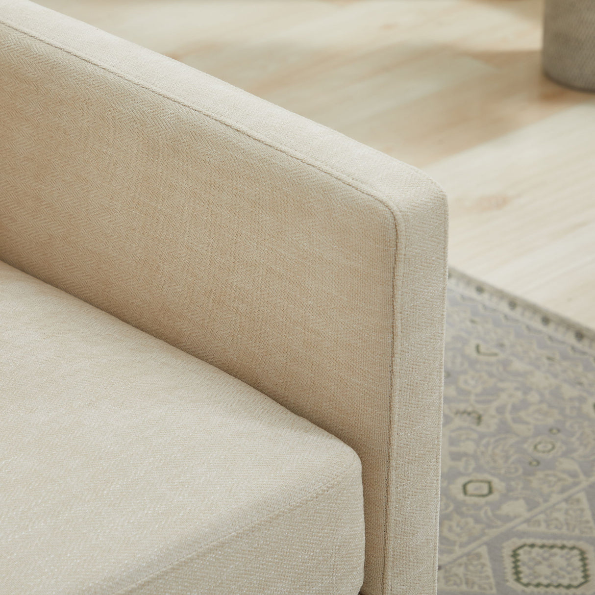 Square Upholstered Swivel Accent Chair