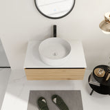 Wall Mounted Bathroom Vanity With Art Sink & 1 Soft Close Drawer