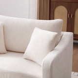 Farmhouse Accent Chair With 2 Bolster Pillows