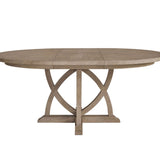 Round Dining Extendable Dining Table - Sand - Dining Tables with Extensions - Alpine Outlets