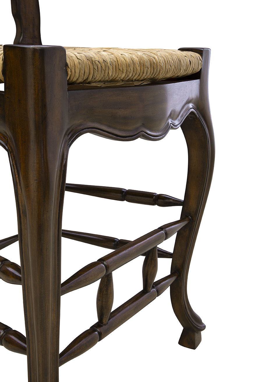 24" Ladderback Counter Stool - Dark Brown